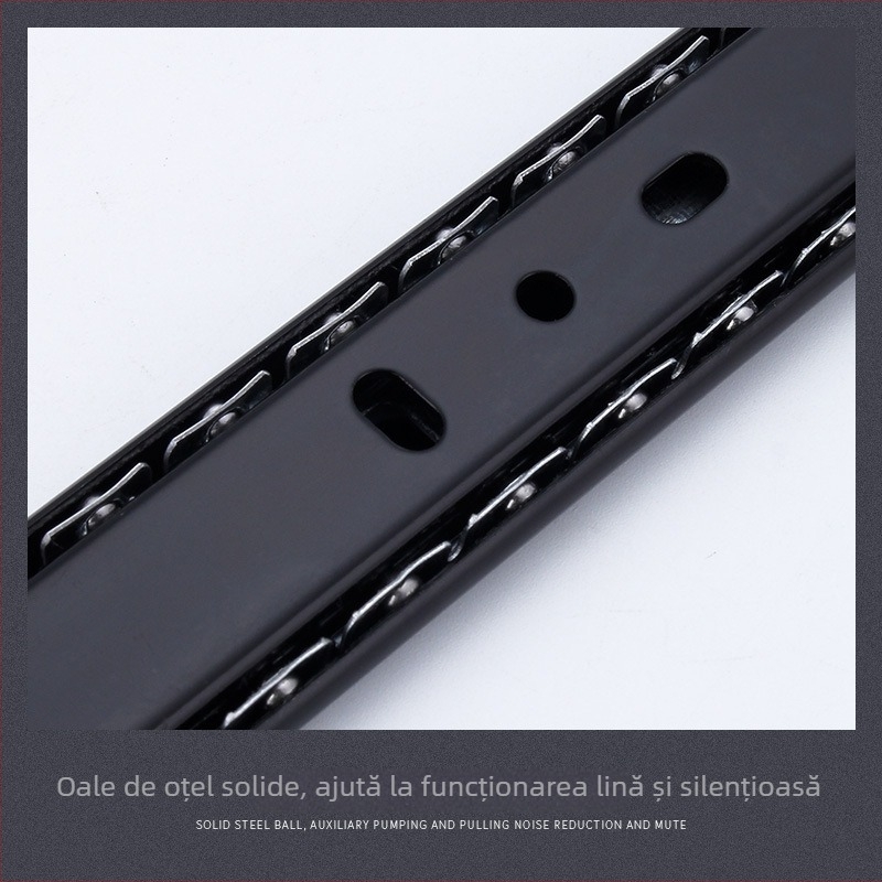 Ghidă glisantă pentru mobilier, două secțiuni | oțel, finisaj prin electroforeză, model YF2710, stil lux ușor, prelucrare personalizabilă