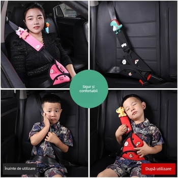 Protecție Cartoon pentru centura de siguranță a mașinii pentru copii – Holder pentru reglarea centurii, Origine: Hebei, Brand: Other