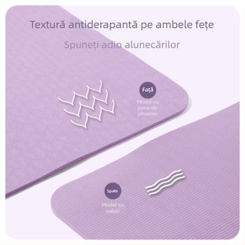 Covoraș de yoga TPE pentru familie, dublu, lat și gros pentru fitness acasă, absorbție a șocurilor și izolare fonică, 10 mm, dimensiuni 200×140/200×120/200×100