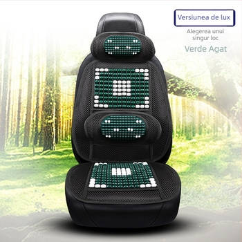 Duoduo pernă auto cu mărgele din lemn și suport lombar integrat, design dintr-o singură bucată, potrivire universală.
