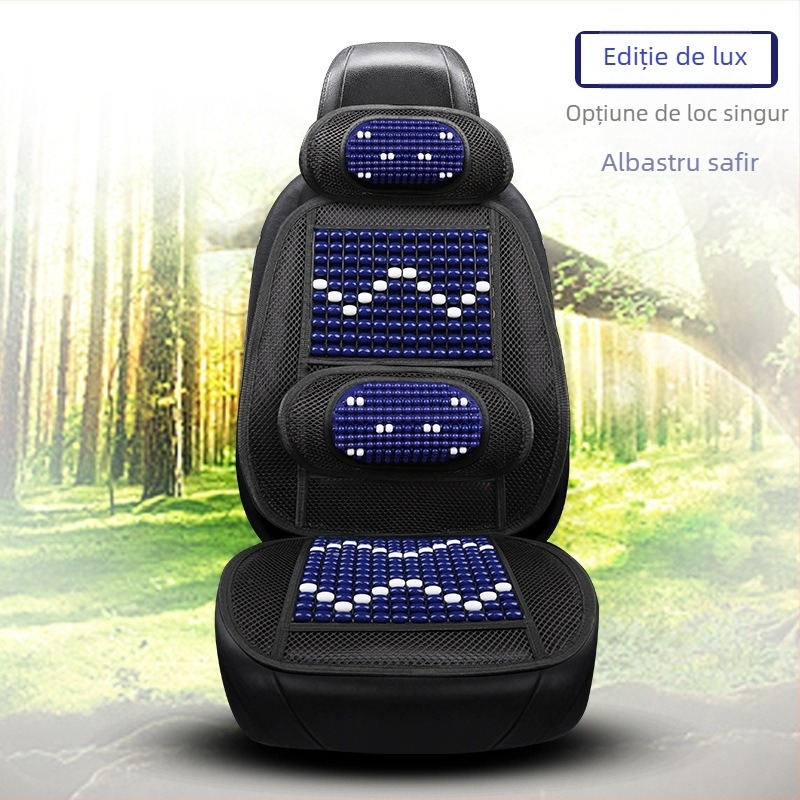 Duoduo pernă auto cu mărgele din lemn și suport lombar integrat, design dintr-o singură bucată, potrivire universală.