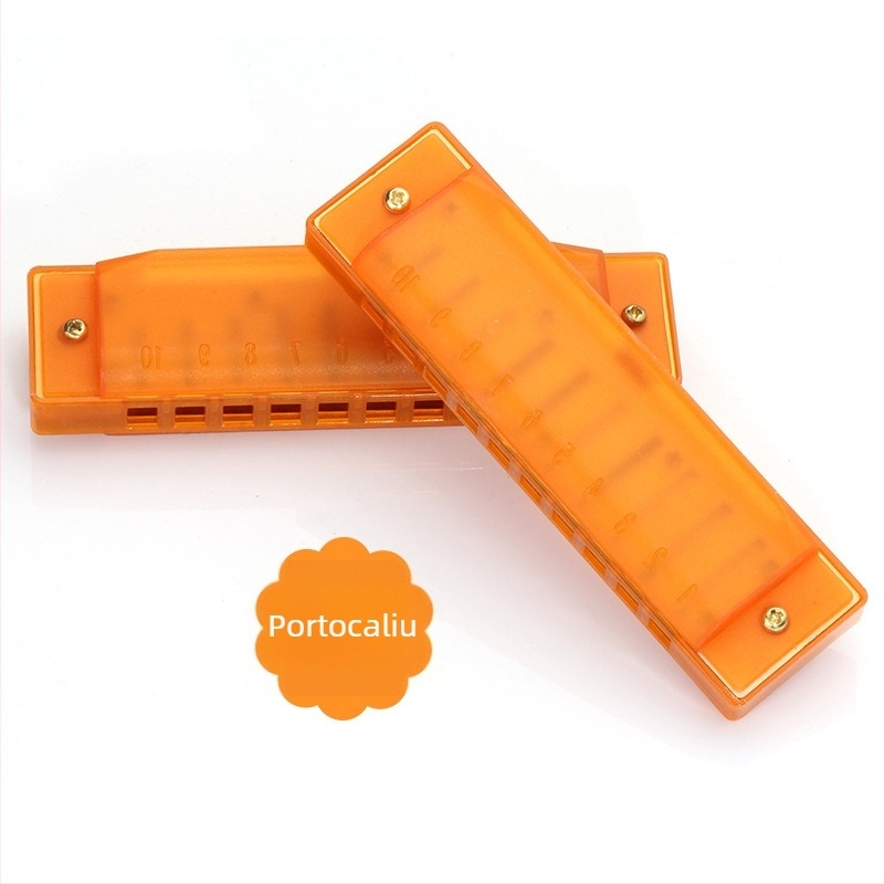 Harmonica cu 10 guri KS1001C, capac ABS și guri din rășină, pentru educație muzicală la grădiniță și școala primară