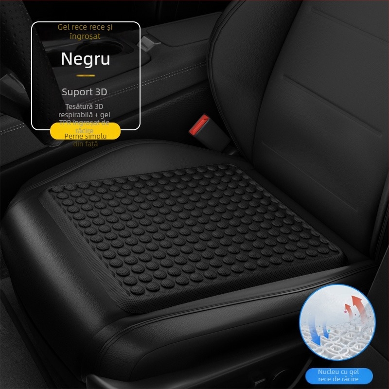 Perne de scaun auto cu gel de răcire pentru vară, suprafață din plasă respirabilă, design dintr-o singură bucată, potrivire universală, brand Follow the Way