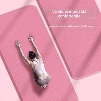 A1R covoraș de yoga pentru începători, izolare fonică, amortizare, aderență îmbunătățită, covoraș de fitness profesional pentru bărbați și femei, mai gros și mai lat, antiderapant interior