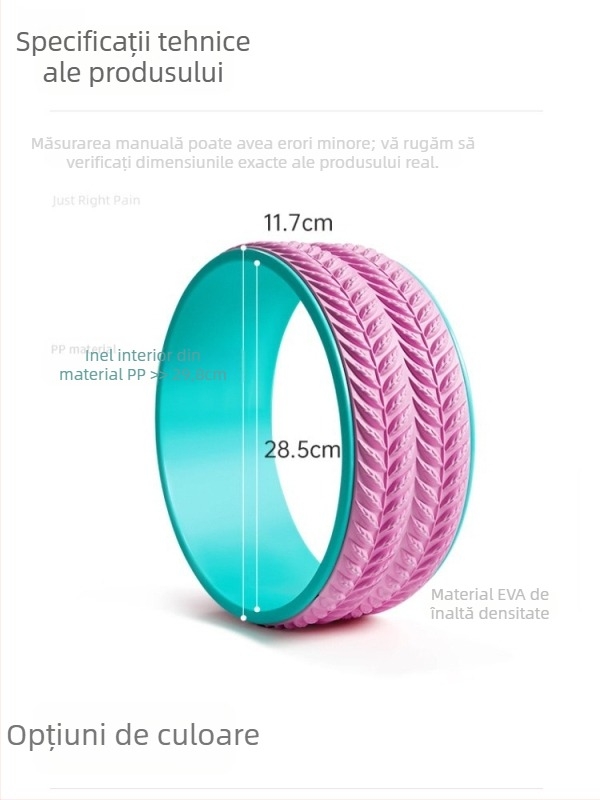 Roata de Yoga cu design Open-Back pentru îndreptări ale spatelui – pentru începători, echipament fitness, PP material, brand Shaking of the Ground