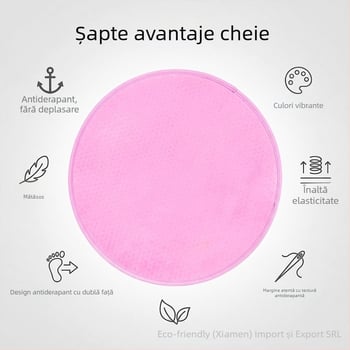 Covoraș EVA pentru sărit cu coarda, antiderapant, silențios, formă rotundă, grosime 0.9 cm, greutate 500 g, potrivit pentru alergare și fitness