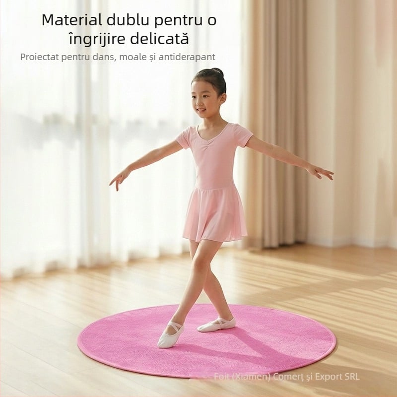 Covoraș EVA pentru sărit cu coarda, antiderapant, silențios, formă rotundă, grosime 0.9 cm, greutate 500 g, potrivit pentru alergare și fitness