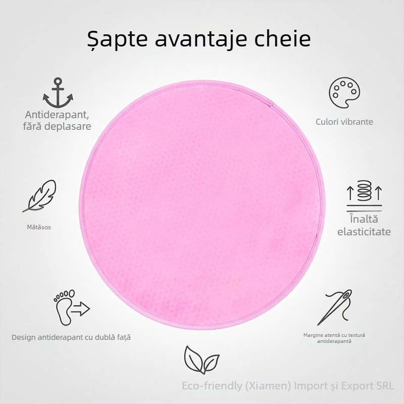 Covoraș EVA pentru sărit cu coarda, antiderapant, silențios, formă rotundă, grosime 0.9 cm, greutate 500 g, potrivit pentru alergare și fitness
