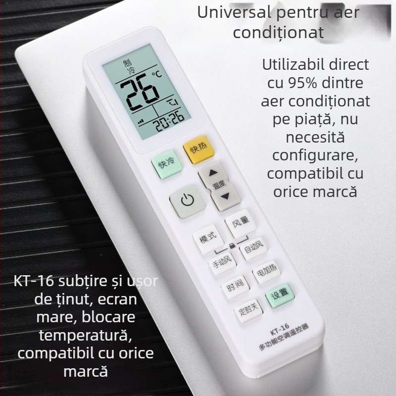 Telecomandă universală pentru TV Wuchuan RM-V16+ pentru televizoare LCD de la TCL, Hisense, Changhong, Konka și Skyworth, rază de transmisie de 10 m.