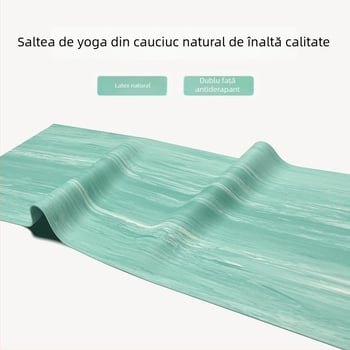 Covoraș de yoga din cauciuc natural, model cu dungi, anti-alunecare, rezistent la uzură (grosime 4 mm; greutate 2,8 kg)