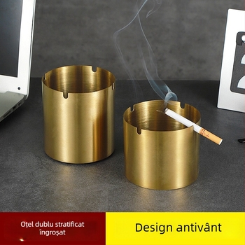 Scrumieră din oțel inoxidabil, stil Light Luxury, imprimare logo și personalizare, ambalaj 100 bucăți