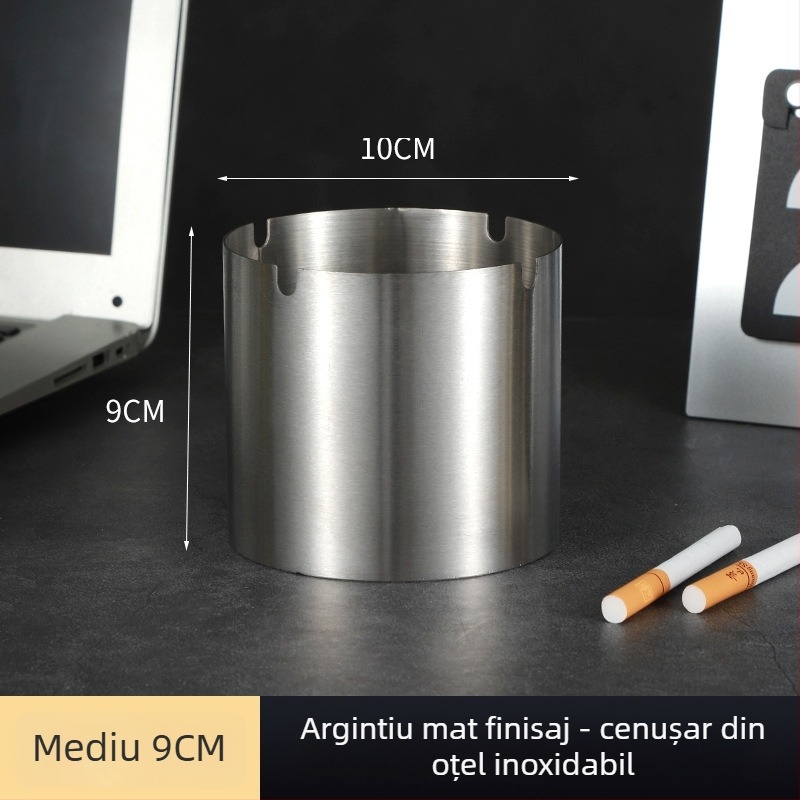 Scrumieră din oțel inoxidabil, stil Light Luxury, imprimare logo și personalizare, ambalaj 100 bucăți