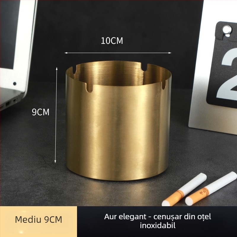 Scrumieră din oțel inoxidabil, stil Light Luxury, imprimare logo și personalizare, ambalaj 100 bucăți