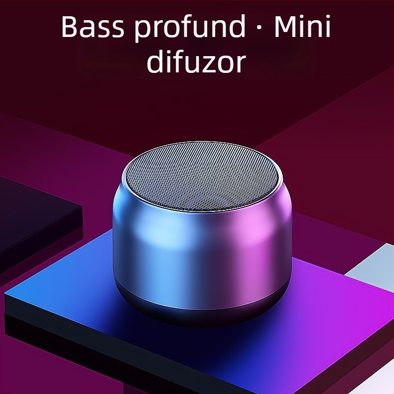 S100 mini boxă Bluetooth cu iluminare RGB, Bluetooth 5.0, 100 Hz–20 kHz, 3W, SNR ≥70 dB, baterie încorporată