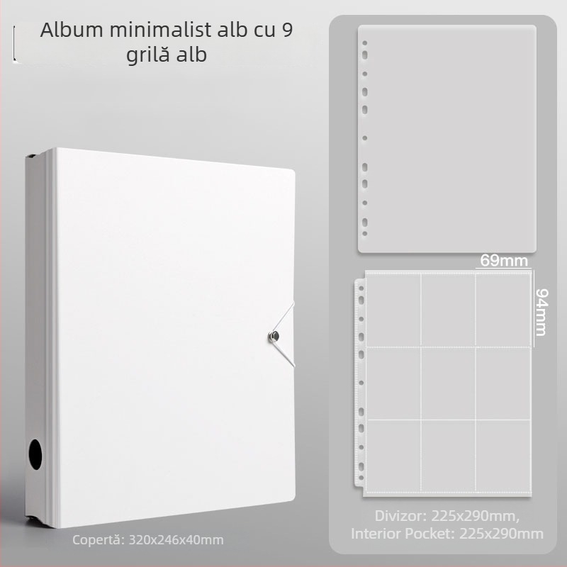 Four Seasons Album pentru carduri stelare, format loose-leaf, copertă PP, legare spirală, 50 pagini