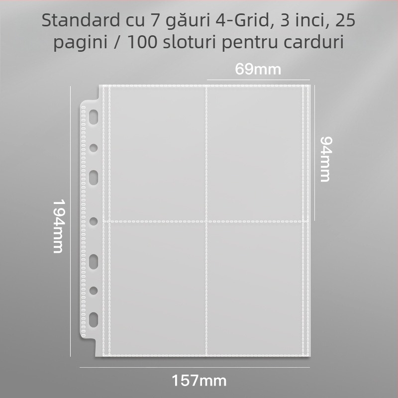 Four Seasons Album pentru carduri stelare, format loose-leaf, copertă PP, legare spirală, 50 pagini
