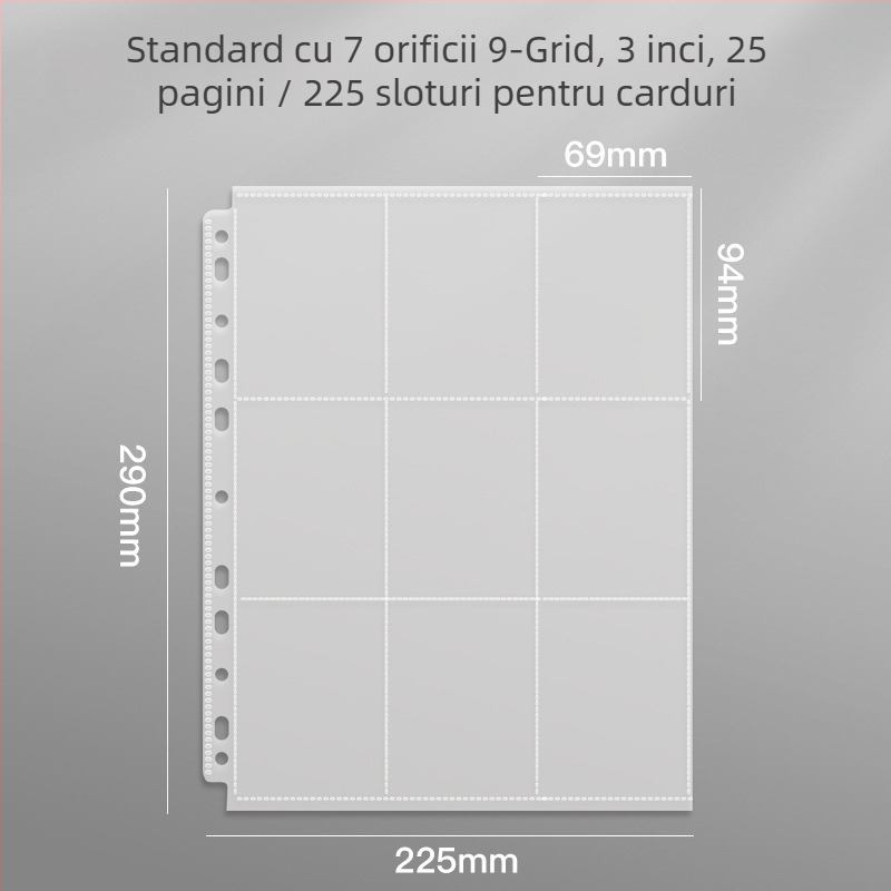 Four Seasons Album pentru carduri stelare, format loose-leaf, copertă PP, legare spirală, 50 pagini