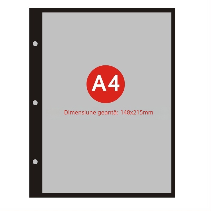 Mapă pentru pagini de certificate, cu găuri de 3 și 4; material PP/CPP/OPP; siglă tipărită; personalizare disponibilă și etichetă privată licențiată.