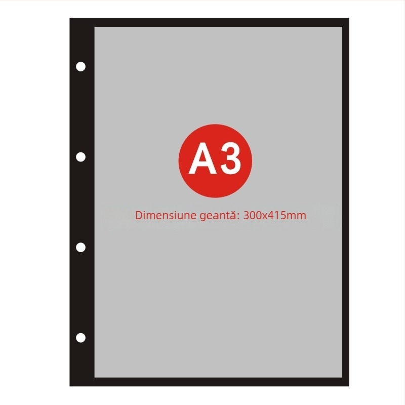 Mapă pentru pagini de certificate, cu găuri de 3 și 4; material PP/CPP/OPP; siglă tipărită; personalizare disponibilă și etichetă privată licențiată.