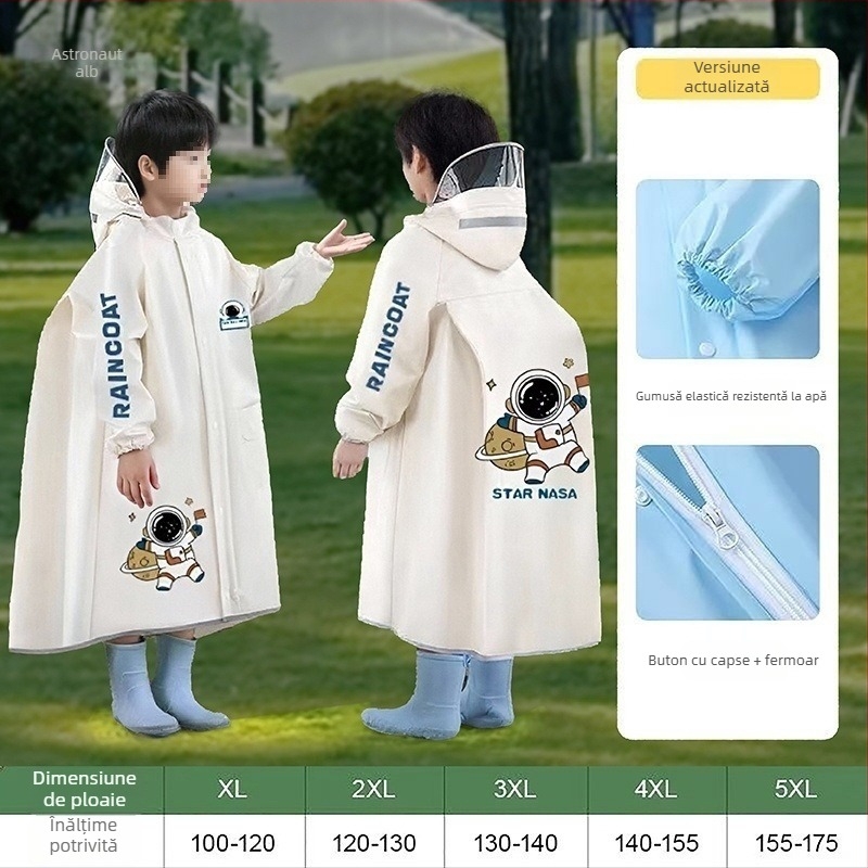 Poncho EVA pentru copii, unisex, potrivit pentru grădiniță și școală, cu logo imprimat