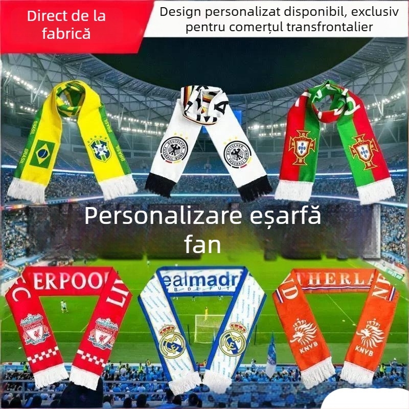 Flagi și bannere personalizate pentru fanii fotbalului, Cupa Mondială 2026 – țesătură de steag, imprimare logo disponibilă, personalizare
