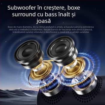 Boxă Bluetooth portabilă pentru exterior cu subwoofer – IPX4, Bluetooth 5.0, difuzoare duale, 20Hz–20kHz, baterie 2000–4000 mAh