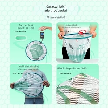 Cap de plasă pentru pescuit – plasă K08, adâncime 35 cm, structură îngroșată, uscare rapidă