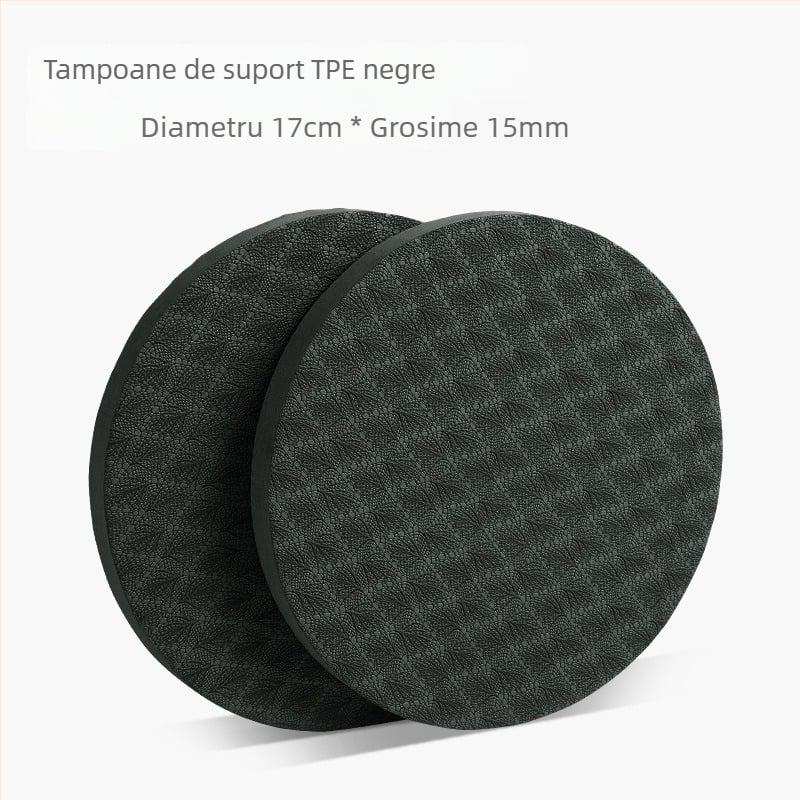Set de două perne rotunde, mici, pentru genunchi și cot, covoraș de echilibru și covoraș plat de susținere, pentru yoga portabilă și exerciții cu sprijinul mâinilor
