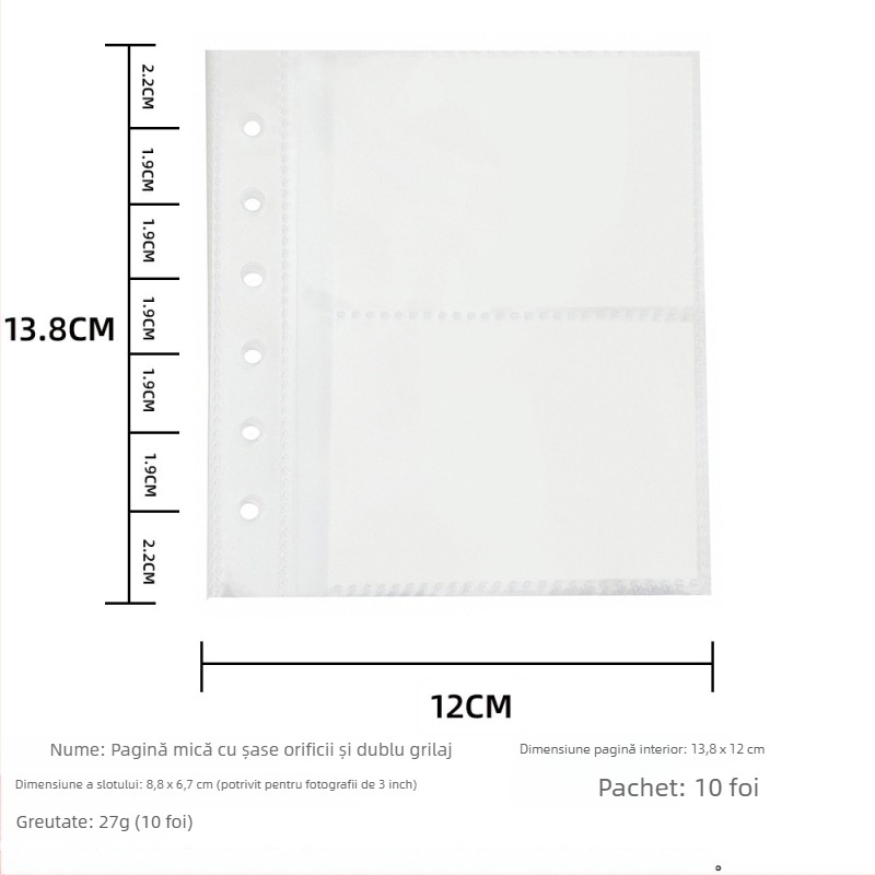 Album foto din piele PU cu file deschise, panglică și spațiu pentru carduri Polaroid, marca HISOCUTE