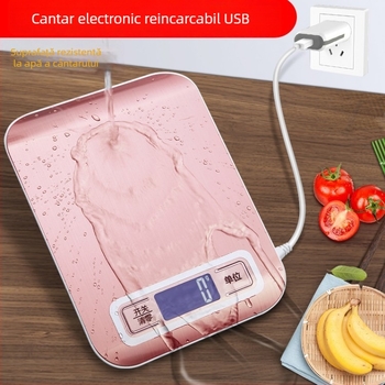 DH-2012 Cântar de bucătărie electronic – portabil, în gama 5 kg/1 g până la 10 kg/1 g, măsurare electronică, alimentare cu 2 baterii