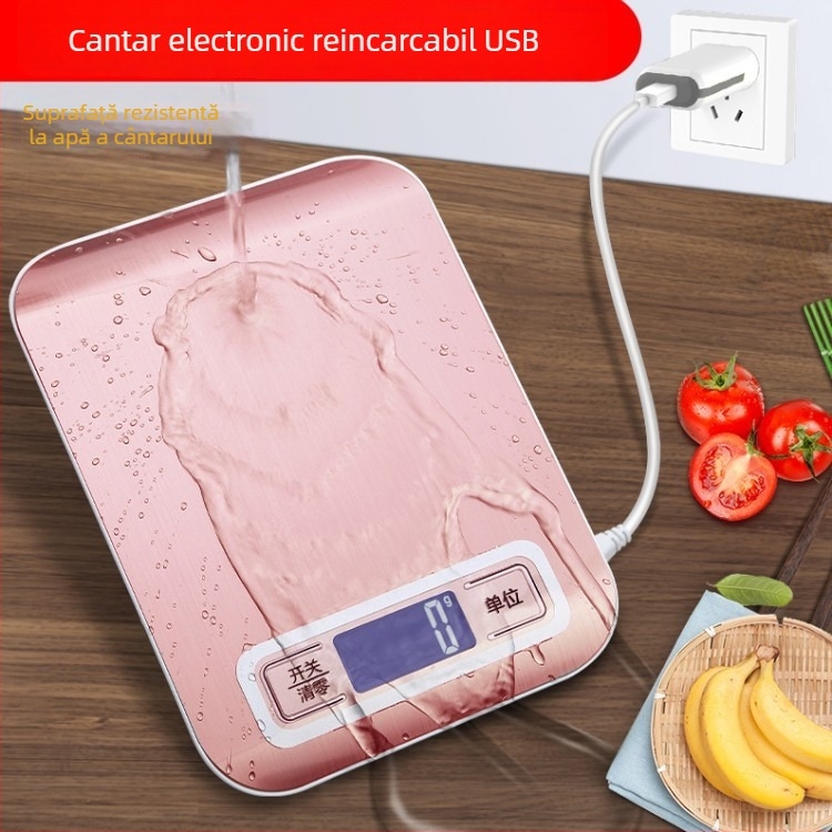 DH-2012 Cântar de bucătărie electronic – portabil, în gama 5 kg/1 g până la 10 kg/1 g, măsurare electronică, alimentare cu 2 baterii