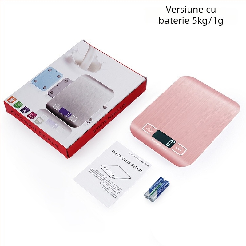 DH-2012 Cântar de bucătărie electronic – portabil, în gama 5 kg/1 g până la 10 kg/1 g, măsurare electronică, alimentare cu 2 baterii