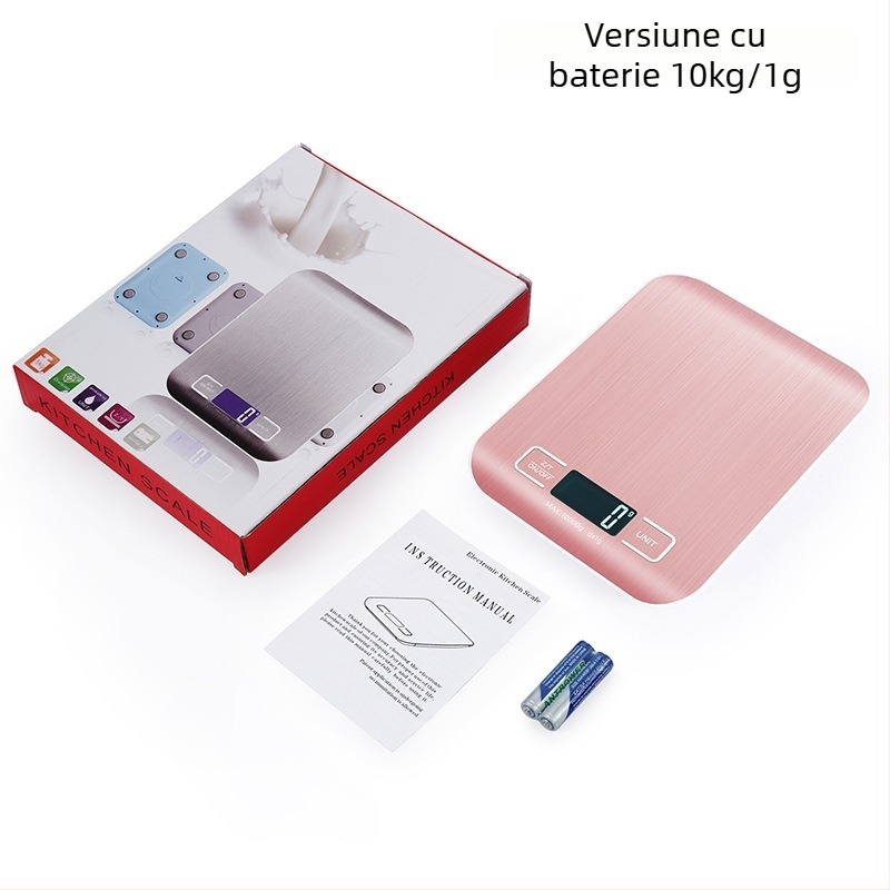 DH-2012 Cântar de bucătărie electronic – portabil, în gama 5 kg/1 g până la 10 kg/1 g, măsurare electronică, alimentare cu 2 baterii