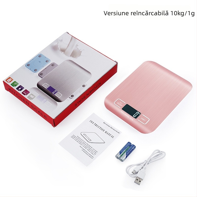 DH-2012 Cântar de bucătărie electronic – portabil, în gama 5 kg/1 g până la 10 kg/1 g, măsurare electronică, alimentare cu 2 baterii