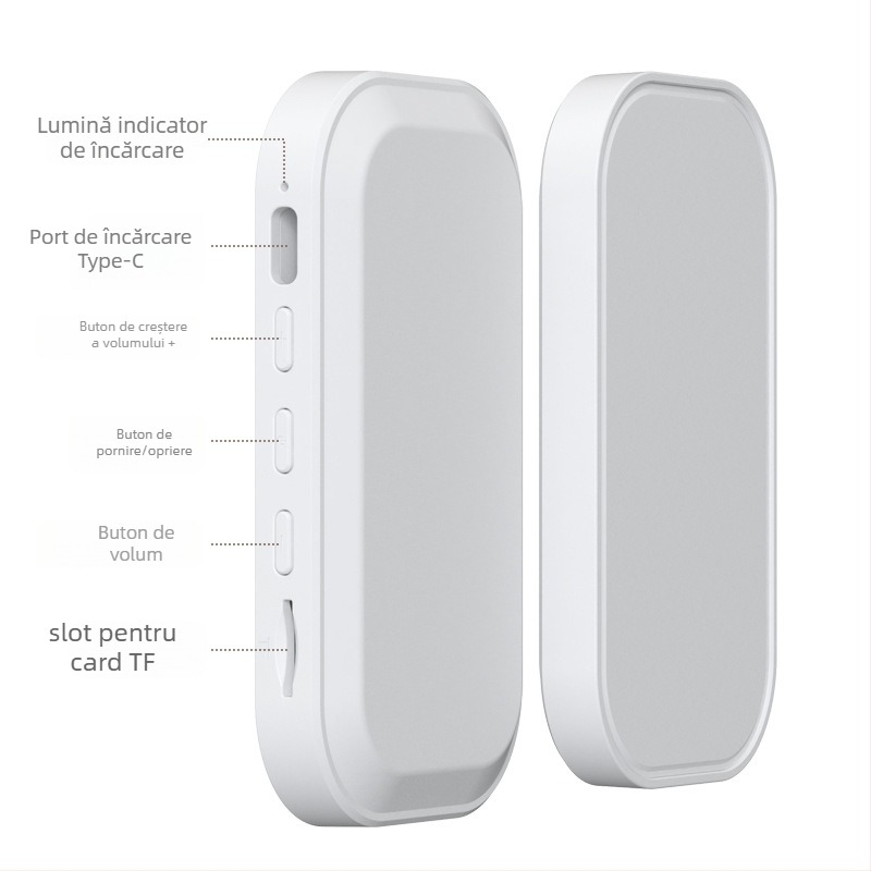 Boxă Bluetooth cu conductivitate osoasă, baterie încorporată 500–800 mAh, Bluetooth 5.3, interval de frecvențe 30 Hz–15 kHz, IPX1 rezistență la apă