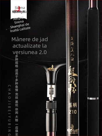 Mermaid undiță telescopică din carbon pentru plasă de pescuit