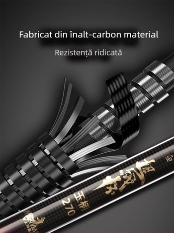 Mermaid undiță telescopică din carbon pentru plasă de pescuit