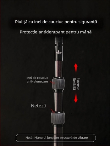 Mermaid undiță telescopică din carbon pentru plasă de pescuit