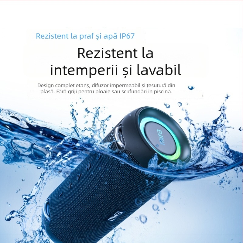 Mifa A90 Difuzor Bluetooth pentru exterior, cu două difuzoare, 40W, IPX6 impermeabil, baterie de 6000mAh, Bluetooth 5.3