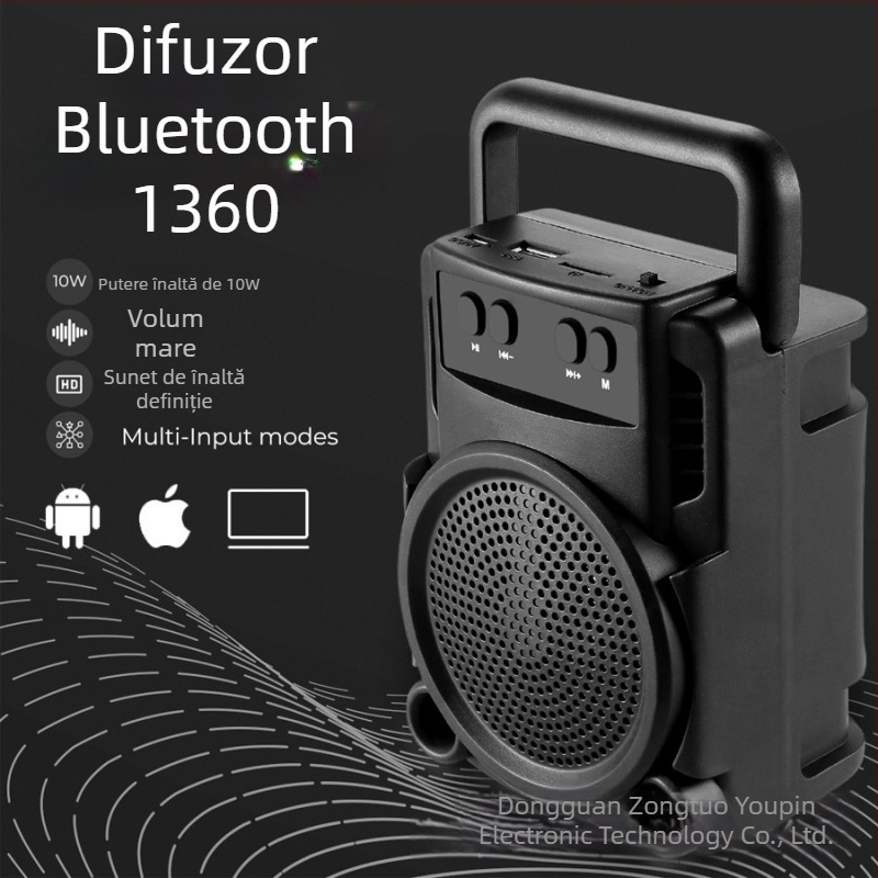 Boxă Bluetooth fără fir, baterie încorporată, Bluetooth 5.0, 3W, 100Hz-20kHz, rază de acțiune 10 m