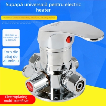 Valvă de amestec pentru apă caldă și rece pentru boiler solar, diametru 15 mm, presiune de lucru 6, apă caldă 85°C, apă rece 0°C, Runyang