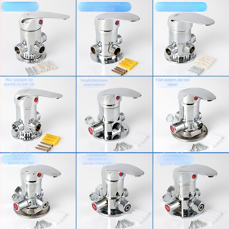 Valvă de amestec pentru apă caldă și rece pentru boiler solar, diametru 15 mm, presiune de lucru 6, apă caldă 85°C, apă rece 0°C, Runyang