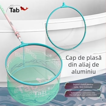 Capă de plasă pentru pescuit, cadru din aliaj de aluminiu, ultra-ușor, uscare rapidă, design anti-cârlig, plasă fină adâncită