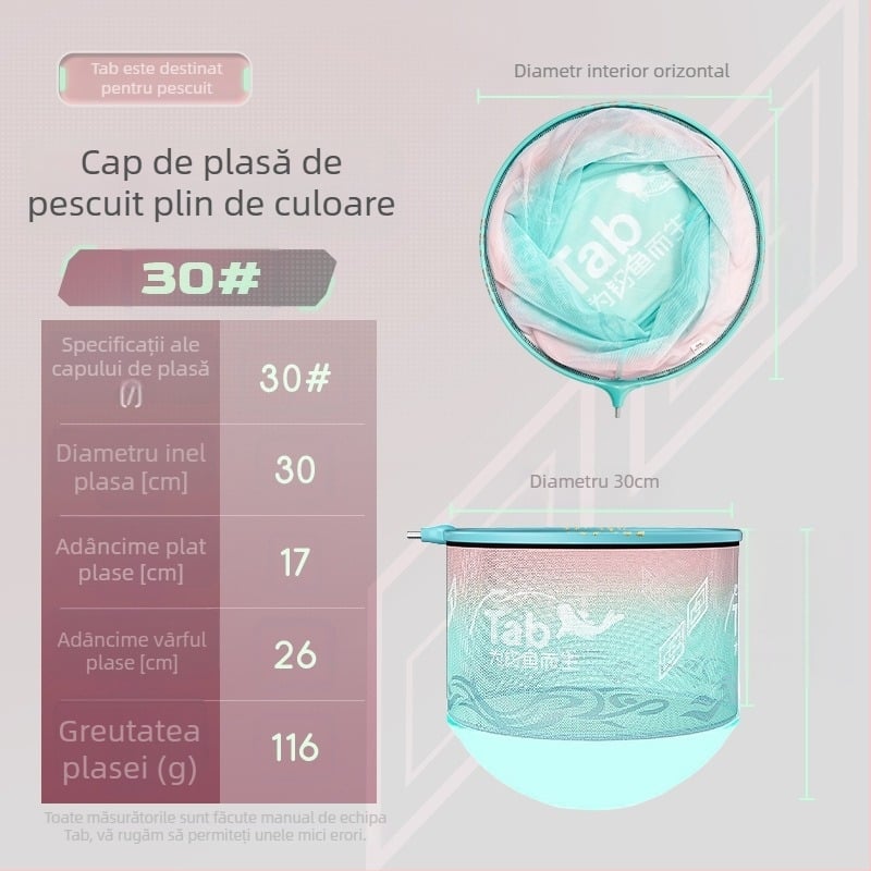 Capă de plasă pentru pescuit, cadru din aliaj de aluminiu, ultra-ușor, uscare rapidă, design anti-cârlig, plasă fină adâncită