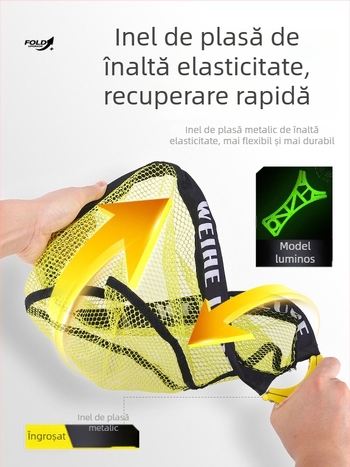 Weihe Sports plasă de pescuit pliabilă, 208 g / 223 g, buzunar pentru năluci, plasă de mână pentru pescuit în râuri