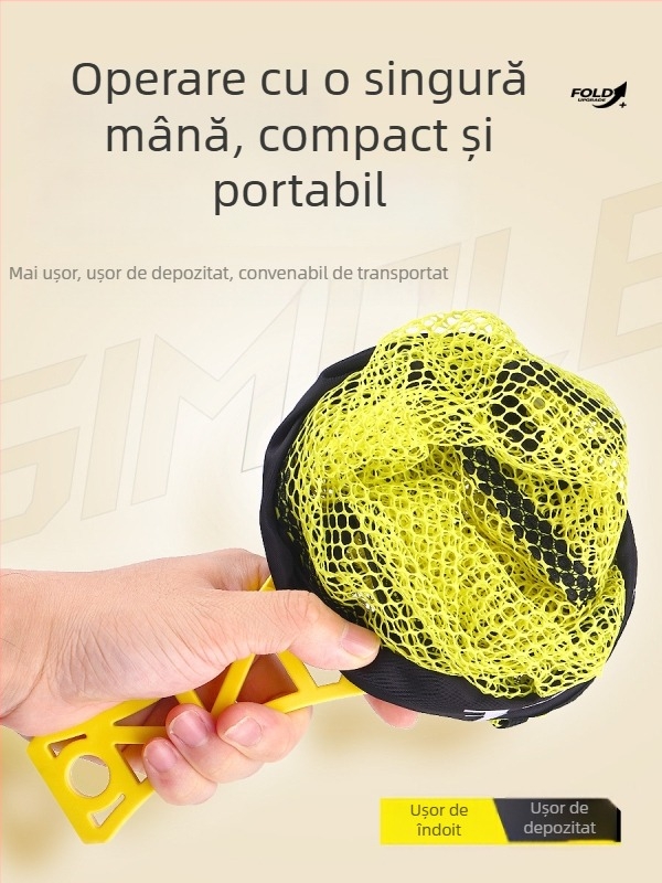 Weihe Sports plasă de pescuit pliabilă, 208 g / 223 g, buzunar pentru năluci, plasă de mână pentru pescuit în râuri