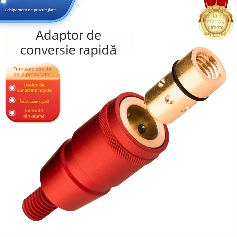 Cap de conversie rapidă pentru undițe, 8 mm, aliaj de aluminiu, anti-rotire, conector universal