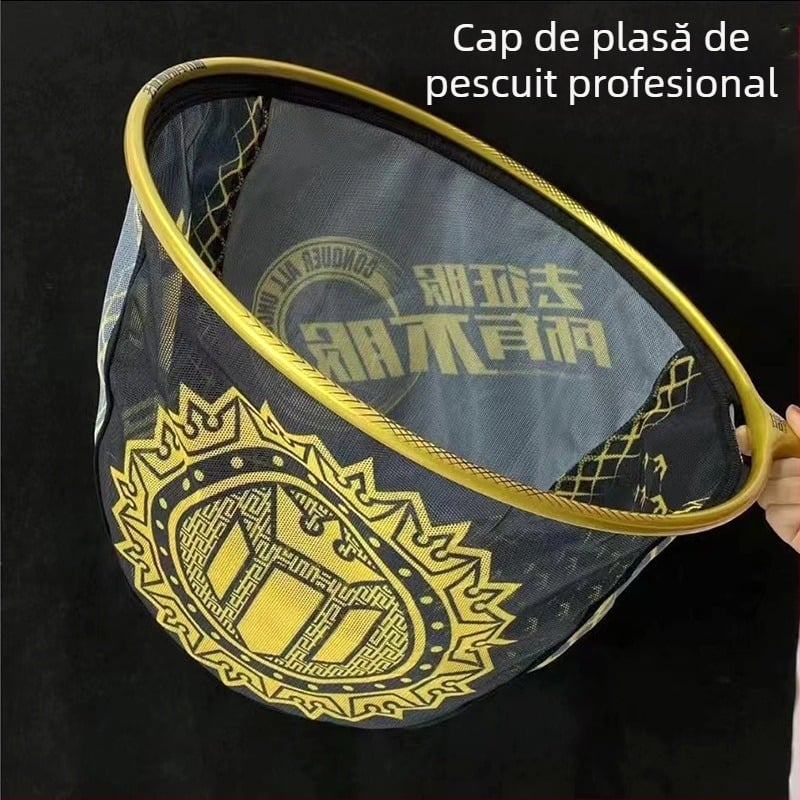 Cap de plasă pentru pescuit – plasă din aliaj carbon-aluminiu, încărcare 15 kg, adâncime 25 cm