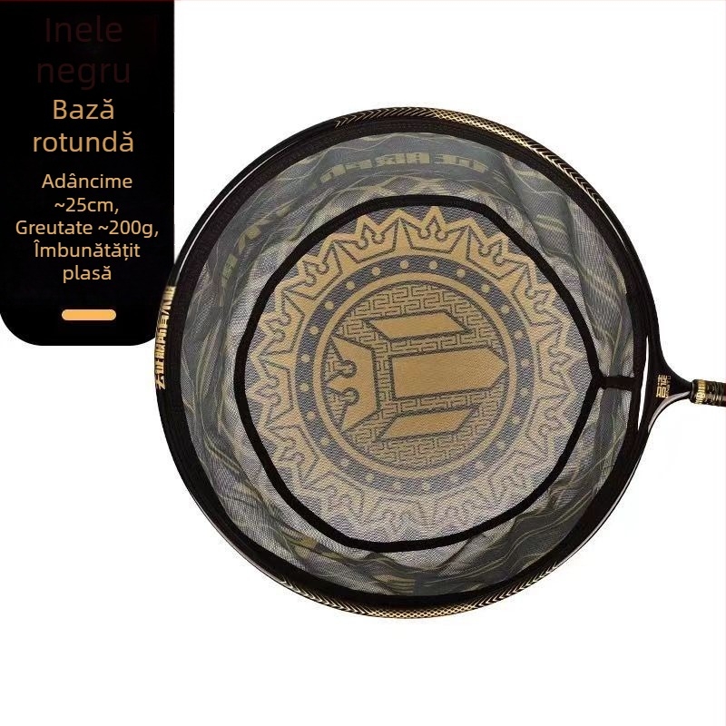 Cap de plasă pentru pescuit – plasă din aliaj carbon-aluminiu, încărcare 15 kg, adâncime 25 cm