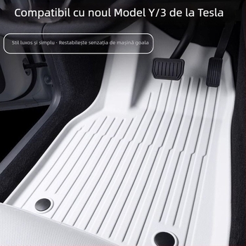 Covorașe de podea pentru Tesla Model 3 și Model Y cu acoperire completă, material TPES, fără logo